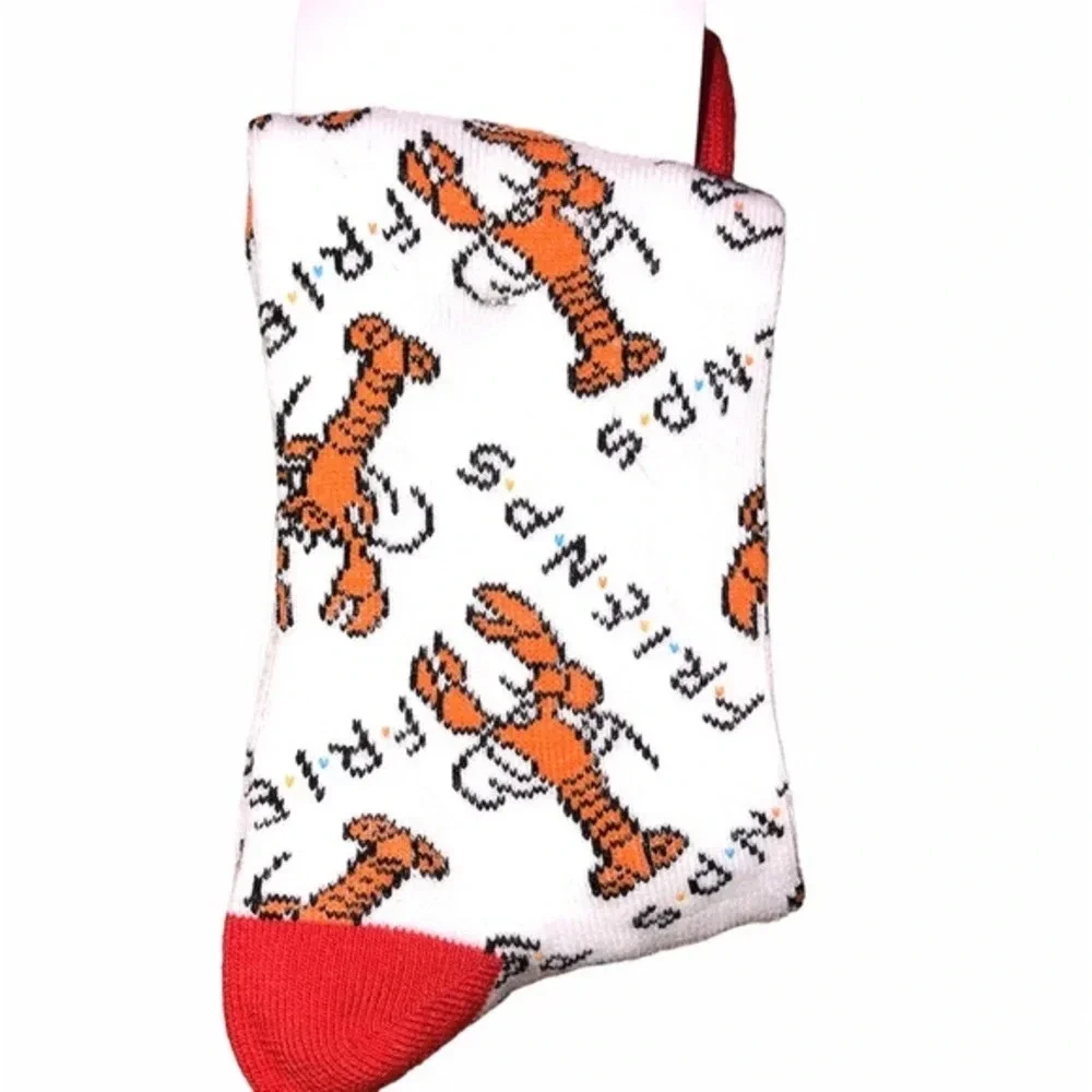 Friends lobster print fun socks